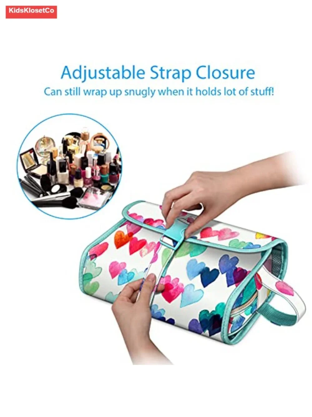 Hanging Travel Makeup Organizer Toiletry Bag, 4 Compartments, Transparent, PU